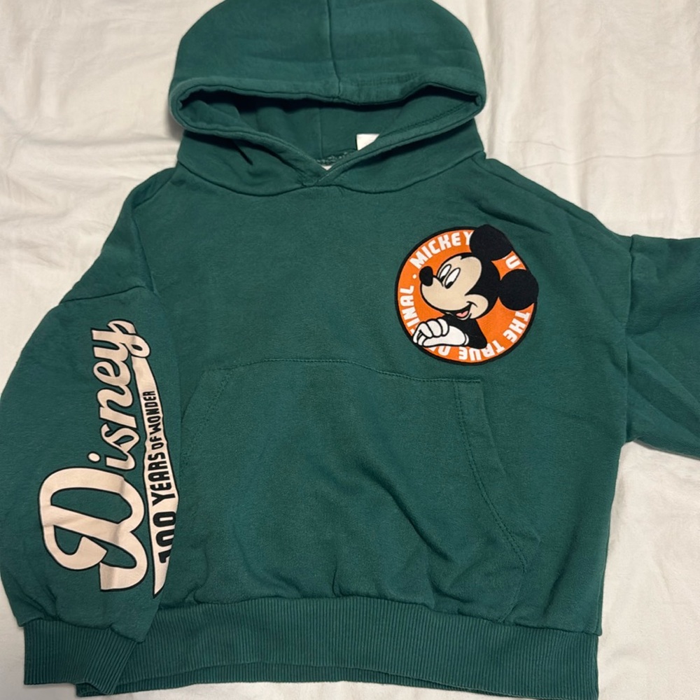 Zara Mickey Mouse 100 Years Disney Hoodie, Size 5-6